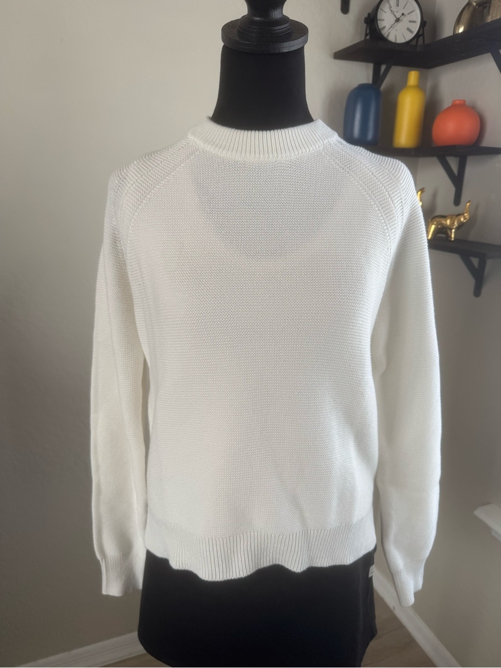 French Connection White Crewneck Sweater